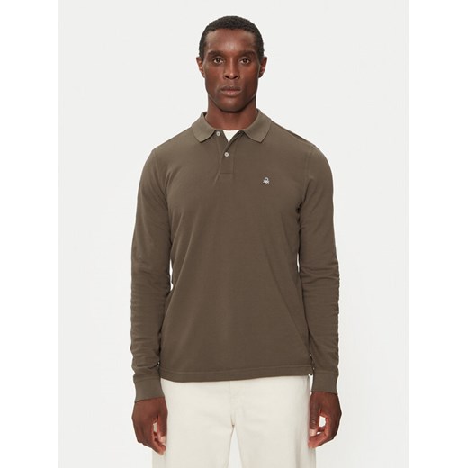 United Colors Of Benetton Polo 3089J3204 Brązowy Regular Fit ze sklepu MODIVO w kategorii T-shirty męskie - zdjęcie 182604634