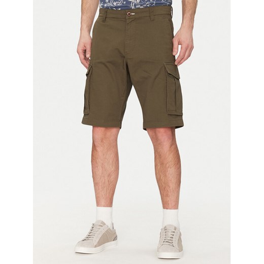 Gant Szorty materiałowe 205069 Khaki Relaxed Fit ze sklepu MODIVO w kategorii Spodenki męskie - zdjęcie 182604713