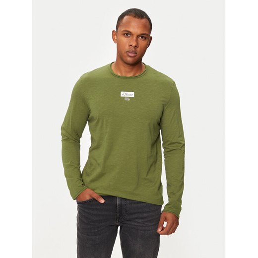 s.Oliver Longsleeve 2150055 Zielony Regular Fit ze sklepu MODIVO w kategorii T-shirty męskie - zdjęcie 182604770