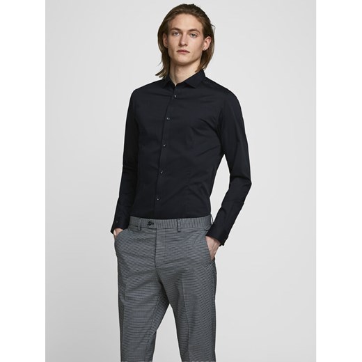 Jack&Jones Koszula Parma 12097662 Czarny Super Slim Fit ze sklepu MODIVO w kategorii Koszule męskie - zdjęcie 182604812