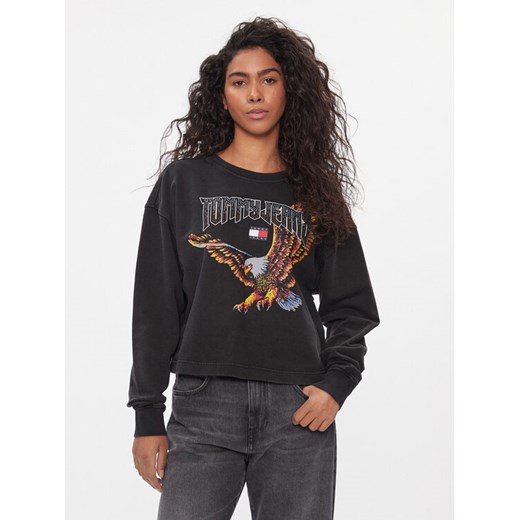 Tommy Jeans Bluza Vintage Eagle DW0DW16415 Czarny Cropped Fit Tommy Jeans M MODIVO