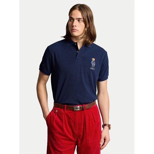 Polo Ralph Lauren Polo 710853312027 Granatowy Slim Fit ze sklepu MODIVO w kategorii T-shirty męskie - zdjęcie 182605054