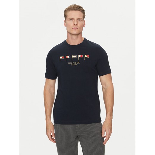 Tommy Hilfiger T-Shirt Multi Flags MW0MW38616 Granatowy Regular Fit ze sklepu MODIVO w kategorii T-shirty męskie - zdjęcie 182605074