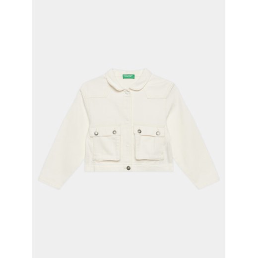 United Colors Of Benetton Kurtka jeansowa 22C2CN04D Écru Regular Fit ze sklepu MODIVO w kategorii Kurtki męskie - zdjęcie 182605083
