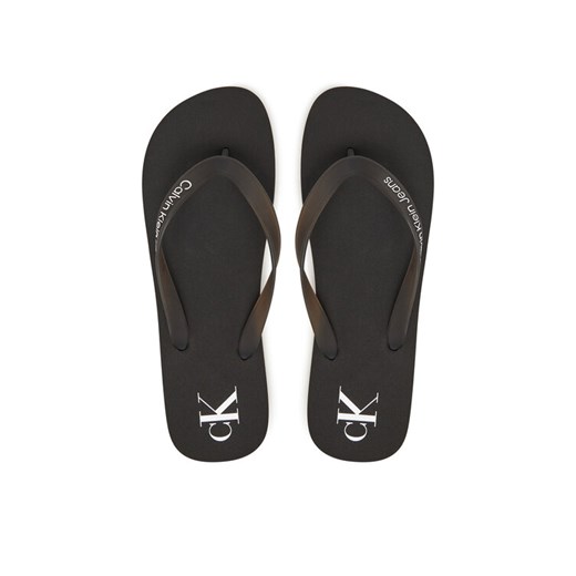 Calvin Klein Jeans Japonki Beach Sandal Transparent Tpu YM0YM01267 Czarny ze sklepu MODIVO w kategorii Klapki męskie - zdjęcie 182605134
