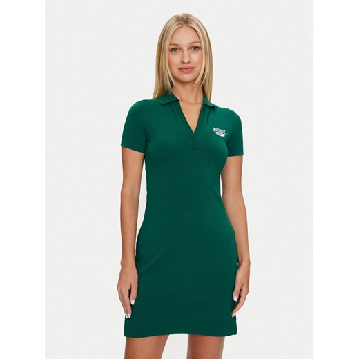 Reebok Sukienka codzienna Cl Ae V Polo Dress 100076246 Zielony Regular Fit ze sklepu MODIVO w kategorii Sukienki - zdjęcie 182605182