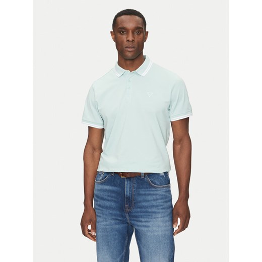 Guess Polo M2GP34 KARS0 Zielony Regular Fit ze sklepu MODIVO w kategorii T-shirty męskie - zdjęcie 182605251
