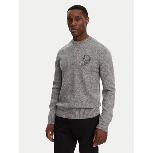 Dolce&Gabbana Sweter GXX02Z JFMIM Szary Regular Fit ze sklepu MODIVO w kategorii Swetry męskie - zdjęcie 182605362