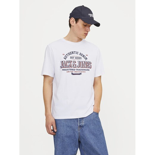 Jack&Jones T-Shirt Logo 12254862 Biały Standard Fit ze sklepu MODIVO w kategorii T-shirty męskie - zdjęcie 182605363