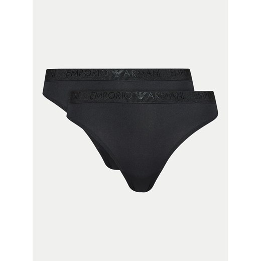 Emporio Armani Underwear Komplet 2 par stringów 163333 4R235 00020 Czarny ze sklepu MODIVO w kategorii Majtki damskie - zdjęcie 182605424