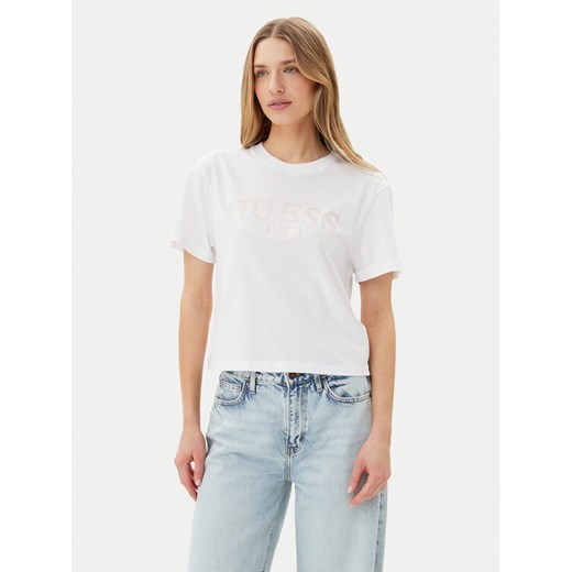 Guess T-Shirt V5GI09 K9RM1 Biały Regular Fit ze sklepu MODIVO w kategorii Bluzki damskie - zdjęcie 182605443