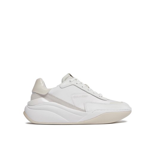 Calvin Klein Sneakersy Cloud Wedge Lace Up-Pearlized HW0HW02040 Biały ze sklepu MODIVO w kategorii Buty sportowe damskie - zdjęcie 182605452