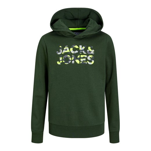Jack&Jones Junior Bluza 12237172 Zielony Regular Fit Jack&jones Junior 140 MODIVO