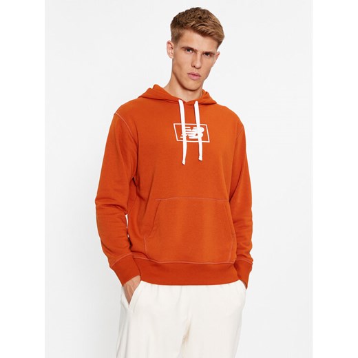 New Balance Bluza NB Essentials Hoodie MT33508 Brązowy Regular Fit ze sklepu MODIVO w kategorii Bluzy męskie - zdjęcie 182605641