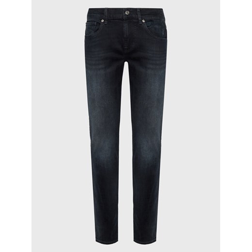 7 For All Mankind Jeansy Slimmy JSMXC510SP Czarny Slim Fit ze sklepu MODIVO w kategorii Jeansy męskie - zdjęcie 182605660