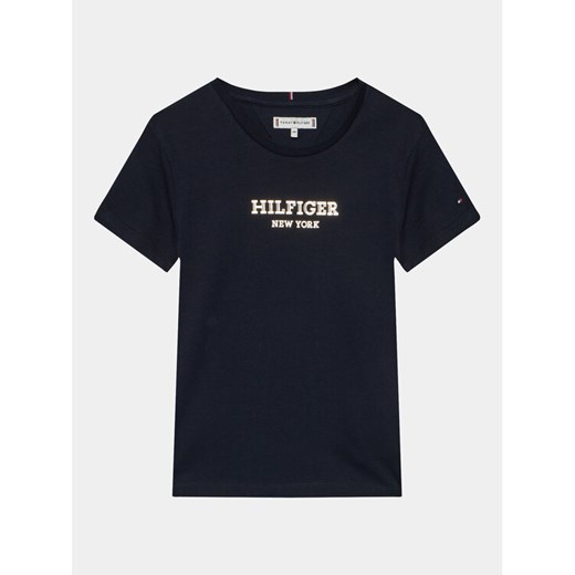 Tommy Hilfiger T-Shirt Monotype KG0KG07715 D Granatowy Regular Fit ze sklepu MODIVO w kategorii T-shirty chłopięce - zdjęcie 182605693