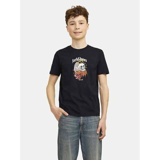 Jack&Jones Junior T-Shirt Seven Skull 12263213 Czarny Standard Fit ze sklepu MODIVO w kategorii T-shirty chłopięce - zdjęcie 182605784