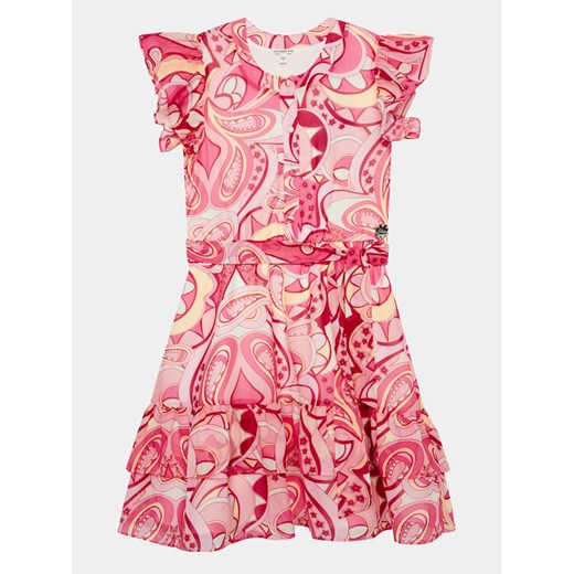 Guess Sukienka codzienna J4GK09 WA2T0 Różowy Regular Fit ze sklepu MODIVO w kategorii Sukienki dziewczęce - zdjęcie 182605840