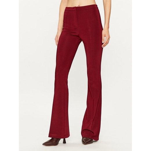 Pinko Spodnie materiałowe Hulka 100054 A04I Bordowy Regular Fit ze sklepu MODIVO w kategorii Spodnie damskie - zdjęcie 182605851