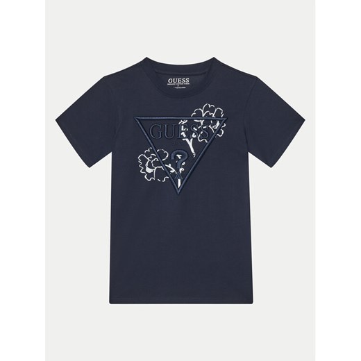 Guess T-Shirt L5GI09 K8HM4 Granatowy Regular Fit ze sklepu MODIVO w kategorii T-shirty chłopięce - zdjęcie 182605873