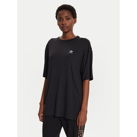 adidas T-Shirt adicolor Trefoil IU2408 Czarny Loose Fit ze sklepu MODIVO w kategorii Bluzki damskie - zdjęcie 182605943