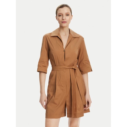 Max Mara Beachwear Kombinezon Canard 2516241019 Brązowy Regular Fit ze sklepu MODIVO w kategorii Kombinezony damskie - zdjęcie 182606020