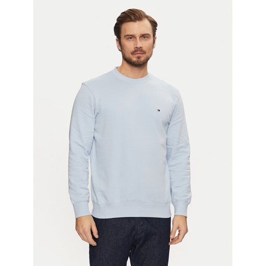 Tommy Hilfiger Bluza Essential MW0MW37237 Błękitny Regular Fit ze sklepu MODIVO w kategorii Bluzy męskie - zdjęcie 182606113