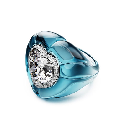 Swarovski Pierścionek Dulcis 5709965 Niebieski ze sklepu MODIVO w kategorii Pierścionki - zdjęcie 182606124