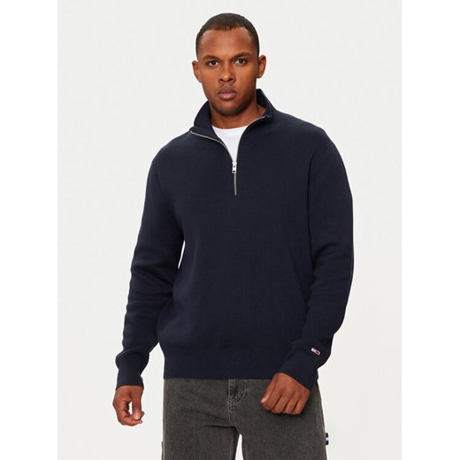 Tommy Jeans Sweter DM0DM20596 Granatowy Regular Fit ze sklepu MODIVO w kategorii Swetry męskie - zdjęcie 182606152