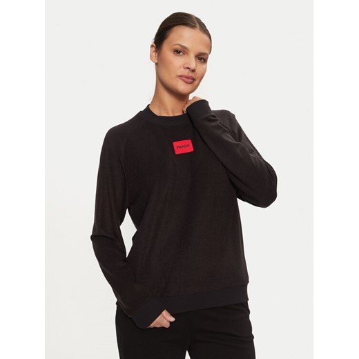 Hugo Sweter Snoozie 50523414 Czarny Regular Fit ze sklepu MODIVO w kategorii Swetry damskie - zdjęcie 182606193