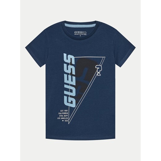 Guess T-Shirt L4GI32 J1314 Granatowy Regular Fit ze sklepu MODIVO w kategorii T-shirty chłopięce - zdjęcie 182606200
