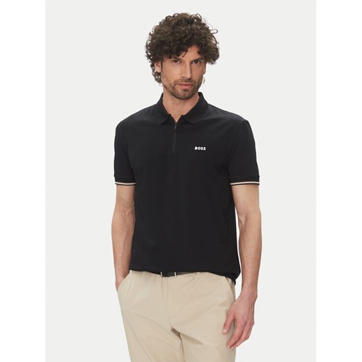 BOSS Polo Philix Pima 50538177 Czarny Regular Fit ze sklepu MODIVO w kategorii T-shirty męskie - zdjęcie 182606213
