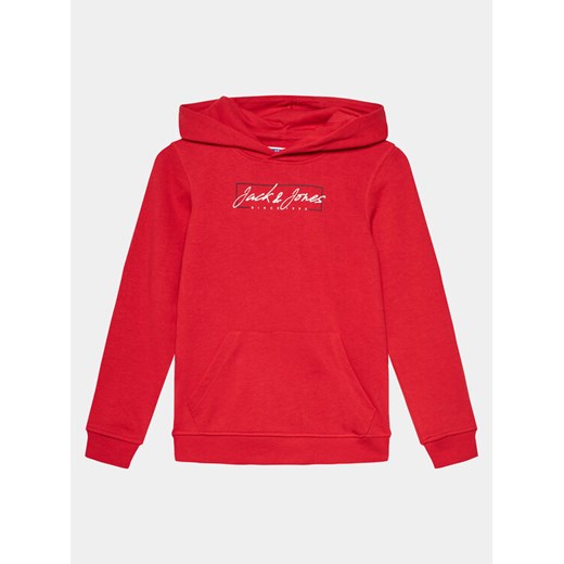 Jack&Jones Junior Bluza Zuri 12249874 Czerwony Standard Fit ze sklepu MODIVO w kategorii Bluzy chłopięce - zdjęcie 182606300