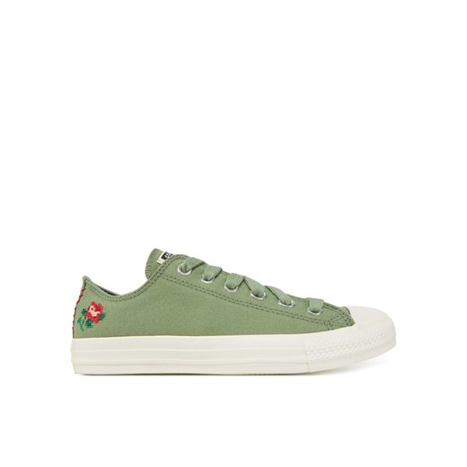 Converse Trampki Chuck Taylor All Star Rose Cross Stitch A13658C Zielony ze sklepu MODIVO w kategorii Trampki damskie - zdjęcie 182606323
