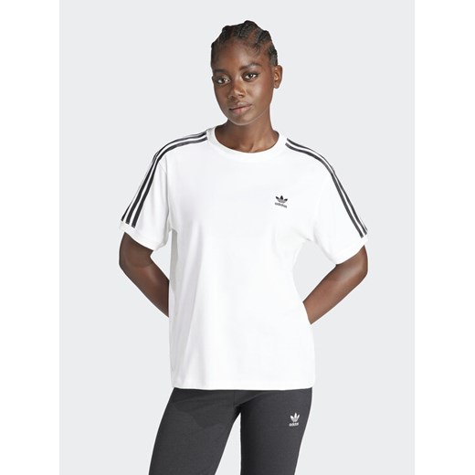 adidas T-Shirt 3-Stripes IR8051 Biały Regular Fit M MODIVO