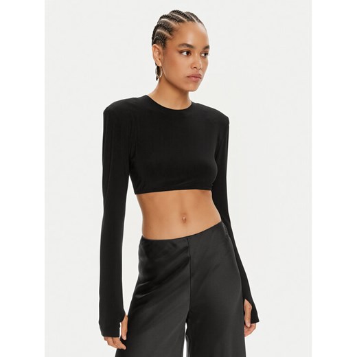 NORMA KAMALI Bluzka KK1246PLA96001 Czarny Regular Fit ze sklepu MODIVO w kategorii Bluzki damskie - zdjęcie 182606663