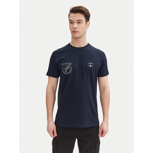 Aeronautica Militare T-Shirt 251TS2380J674 Granatowy Regular Fit ze sklepu MODIVO w kategorii T-shirty męskie - zdjęcie 182606733