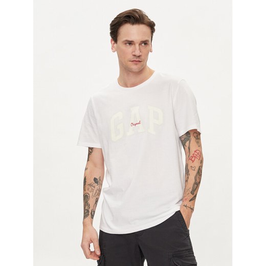 Gap T-Shirt 471777-08 Biały Regular Fit ze sklepu MODIVO w kategorii T-shirty męskie - zdjęcie 182606752