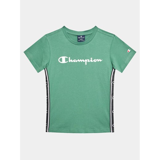 Champion T-Shirt 306329 Zielony Regular Fit ze sklepu MODIVO w kategorii T-shirty chłopięce - zdjęcie 182606853