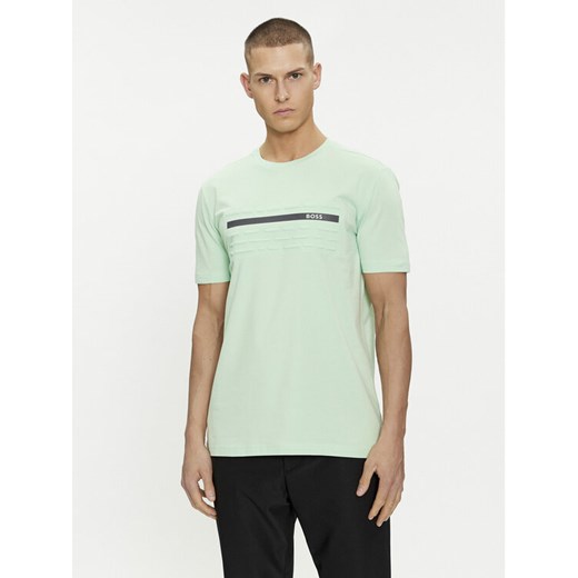 Boss T-Shirt 50513010 Zielony Regular Fit ze sklepu MODIVO w kategorii T-shirty męskie - zdjęcie 182606874