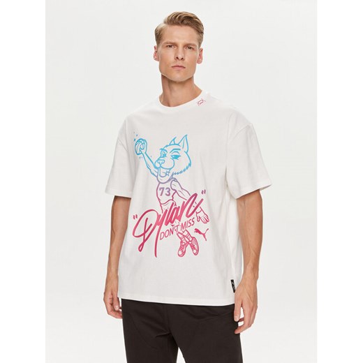 Puma T-Shirt Dylan s Gift Shop 625269 Biały Regular Fit ze sklepu MODIVO w kategorii T-shirty męskie - zdjęcie 182607084