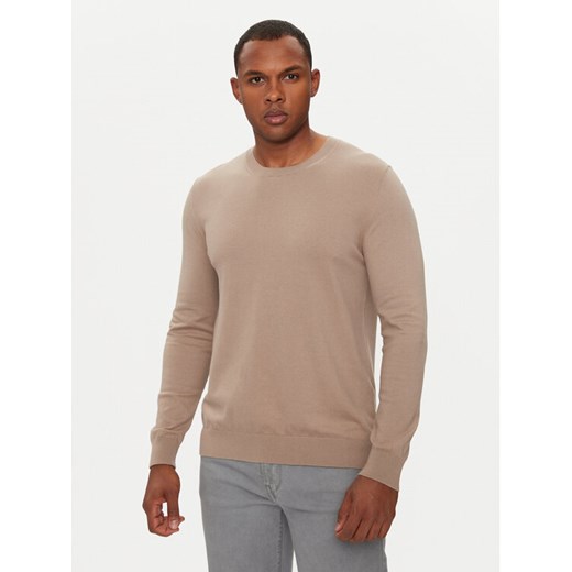 Sisley Sweter 10F2S1C78 Beżowy Slim Fit ze sklepu MODIVO w kategorii Swetry męskie - zdjęcie 182607092