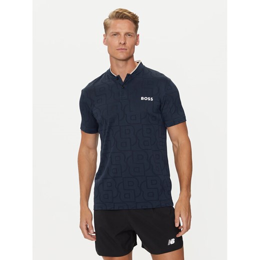 Boss Polo Pariq MB 7 50521973 Granatowy Slim Fit ze sklepu MODIVO w kategorii T-shirty męskie - zdjęcie 182607101