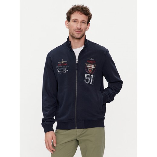 Aeronautica Militare Bluza 241FE1881F501 Granatowy Regular Fit ze sklepu MODIVO w kategorii Bluzy męskie - zdjęcie 182607134