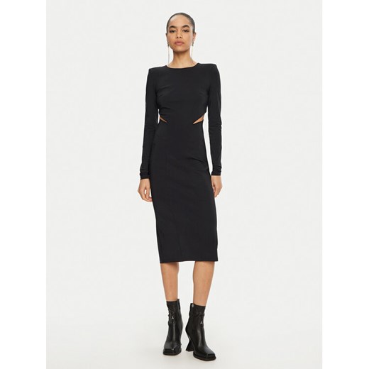 Patrizia Pepe Sukienka koktajlowa 8A1454/JZ26-K103 Czarny Slim Fit ze sklepu MODIVO w kategorii Sukienki - zdjęcie 182607160