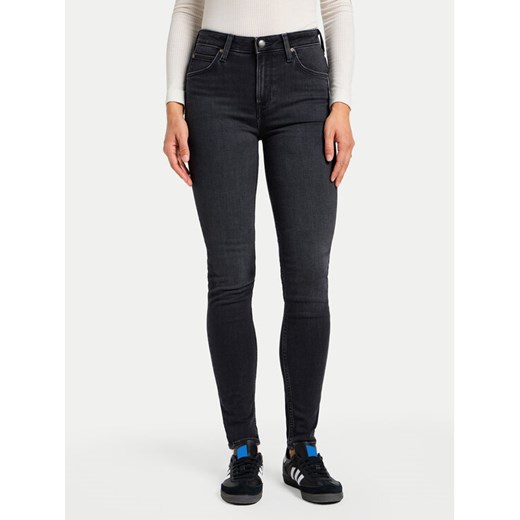 Lee Jeansy Scarlett 112355535 Czarny Skinny Fit ze sklepu MODIVO w kategorii Jeansy damskie - zdjęcie 182607262