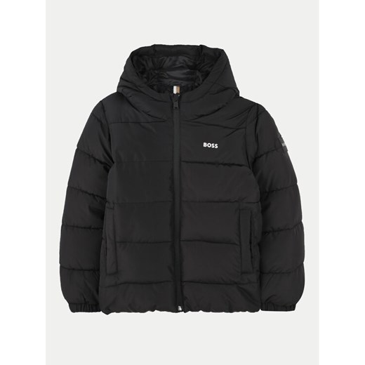 BOSS Kurtka zimowa J51237 S Czarny Regular Fit ze sklepu MODIVO w kategorii Kurtki chłopięce - zdjęcie 182607274