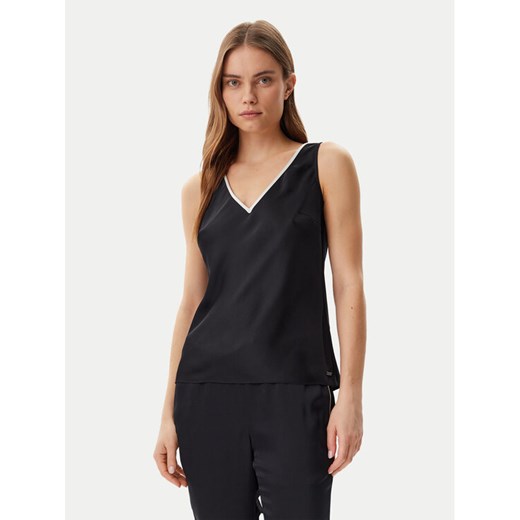 Calvin Klein Top K20K208185 Czarny Regular Fit ze sklepu MODIVO w kategorii Bluzki damskie - zdjęcie 182607353