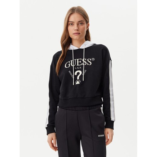 Guess Bluza V5GQ17 KCRT1 Czarny Regular Fit ze sklepu MODIVO w kategorii Bluzy damskie - zdjęcie 182607521