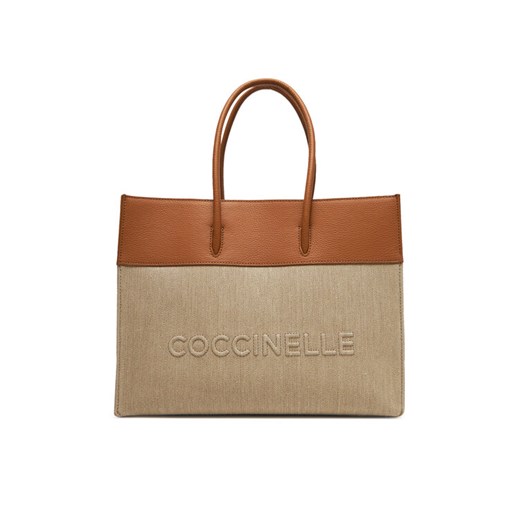 Coccinelle Torebka E1 S91 18 02 01 Beżowy ze sklepu MODIVO w kategorii Torby Shopper bag - zdjęcie 182607530